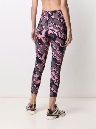 abstract logo-print leggings展示图