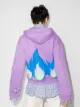 Natasha Zinko FIRE embroidered patch hoodie