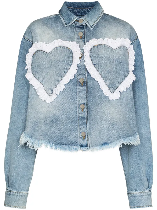 Natasha Zinko Heart Pocket Denim Shirt - Farfetch