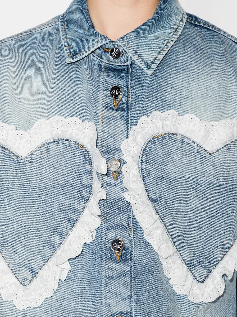 heart pocket denim shirt