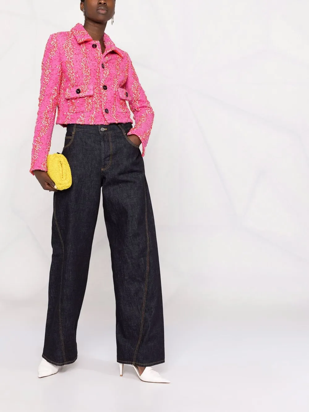 Image 2 of Bottega Veneta long-sleeve cropped jacket
