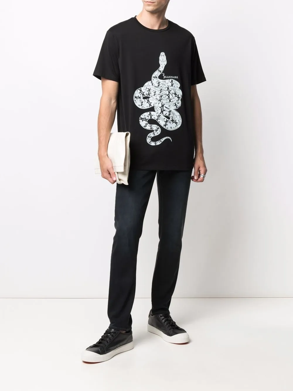 Billionaire T-shirt met print - Zwart