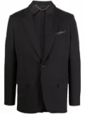 Billionaire embossed-logo single-breasted blazer - Black