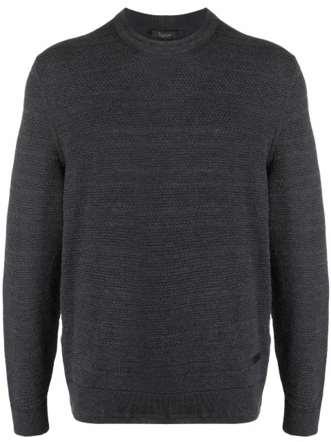 Billionaire round-neck merino wool jumper