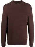 Billionaire round-neck merino wool jumper - Brown