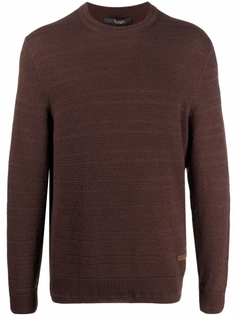Billionaire round-neck merino wool jumper