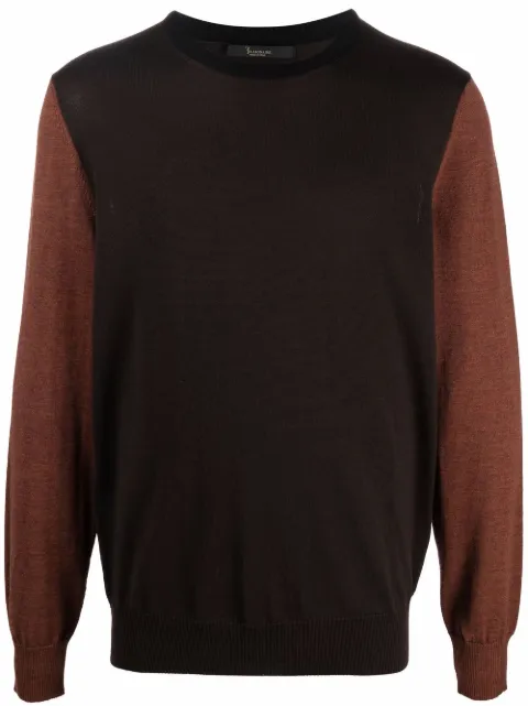Billionaire colour-blocked wool jumper