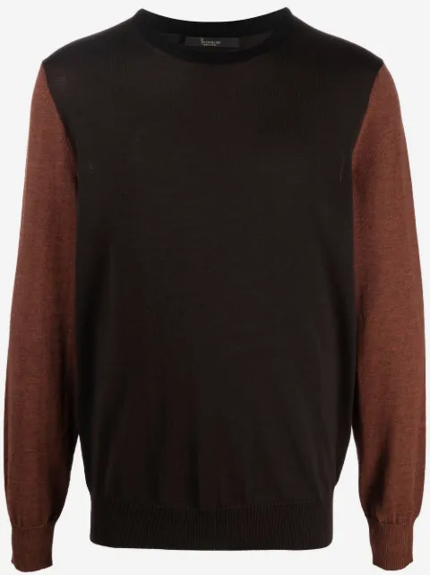 Billionaire colour-blocked wool jumper