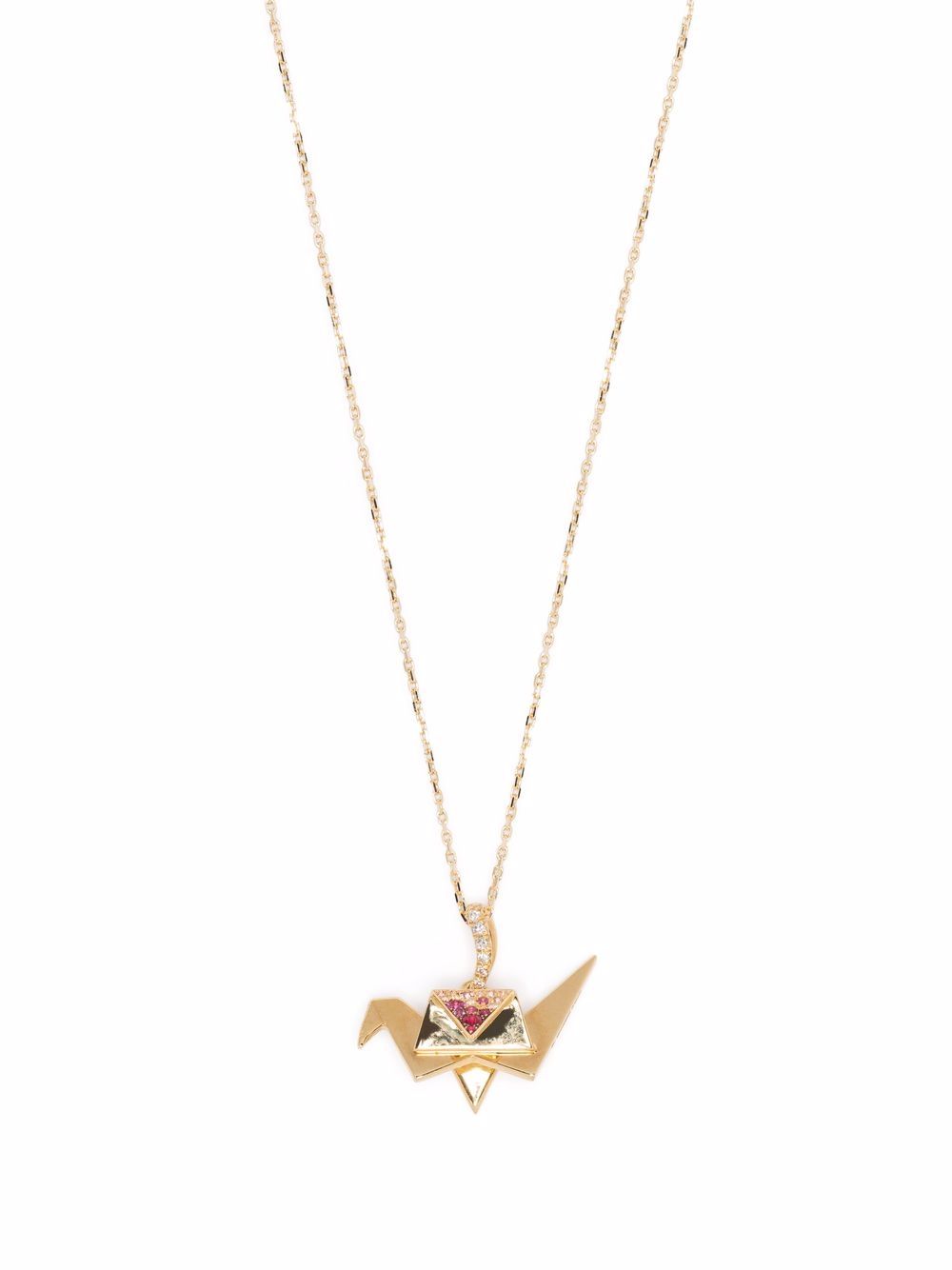 

Aurelie Bidermann collar Origami en oro amarillo de 18kt con diamantes y zafiros - Dorado