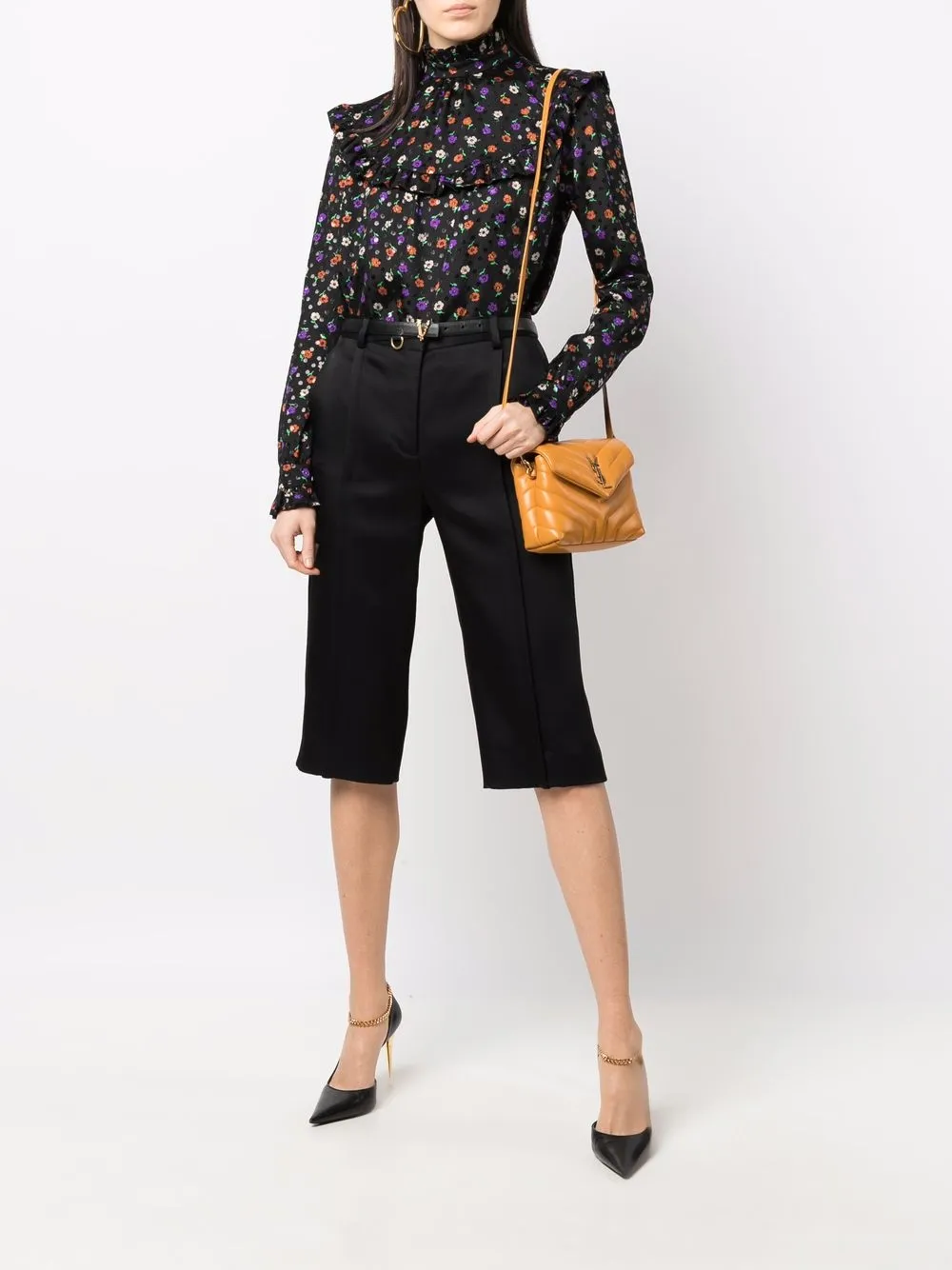 Saint Laurent Loulou kleine tas - Geel