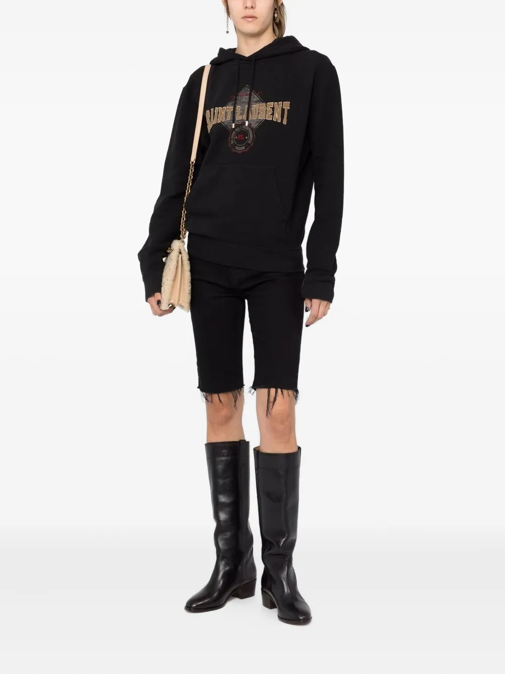 Saint Laurent Empiecement logo hoodie | Hoodies | Image 2