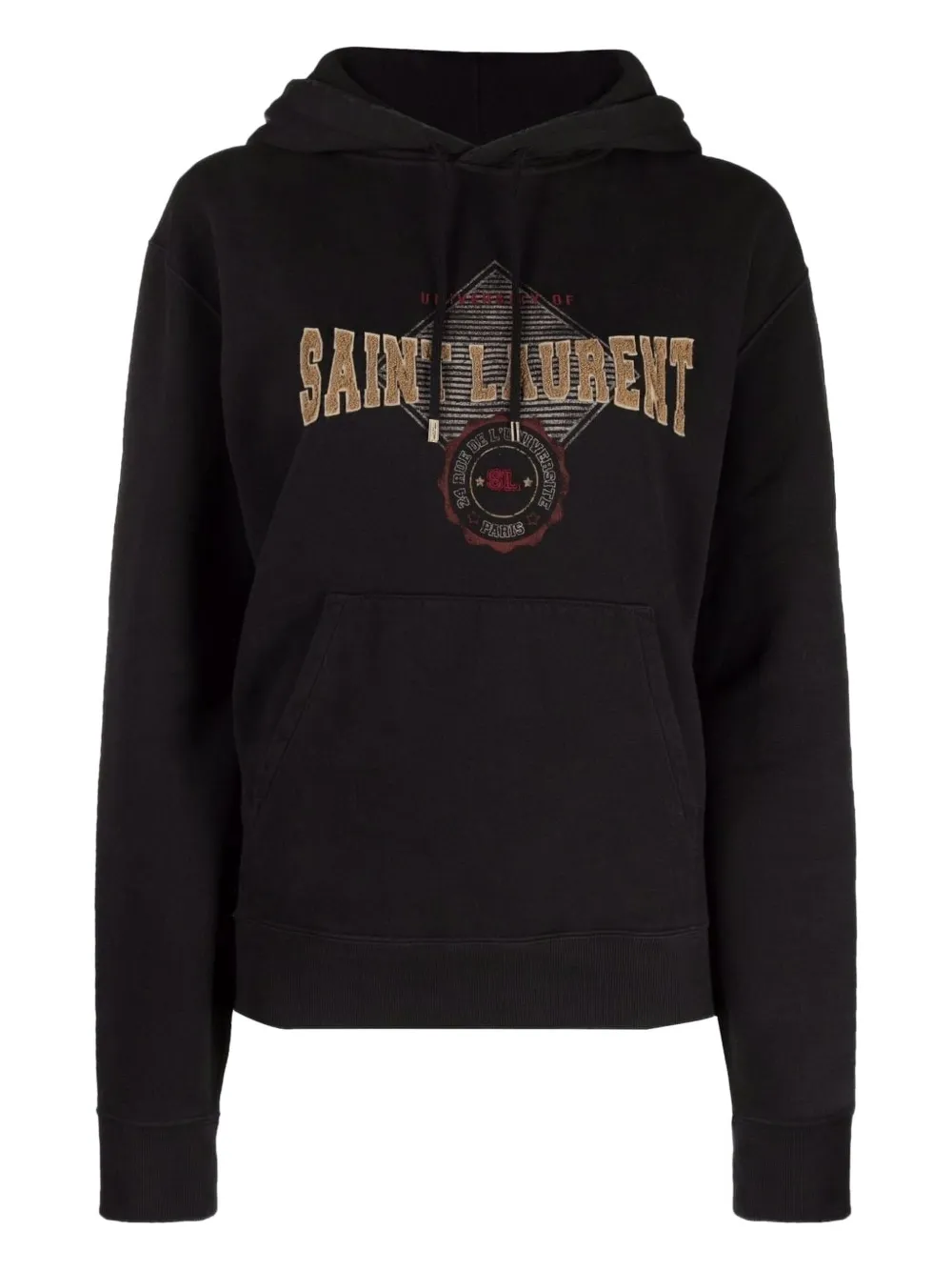Saint Laurent Empiecement logo hoodie | Black | Image 1