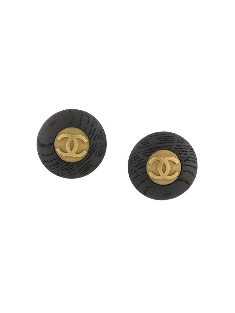 CHANEL Pre-Owned 1994 CC button clip-on earrings