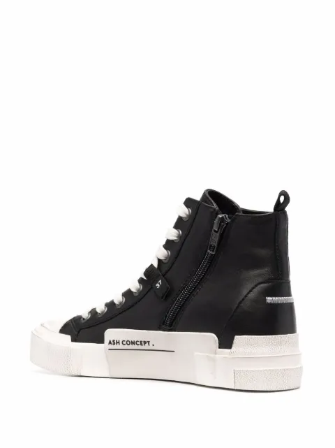 ASH black Ghibly leather high-top trainers for women | GHIBLYBIS at Farfetch.com