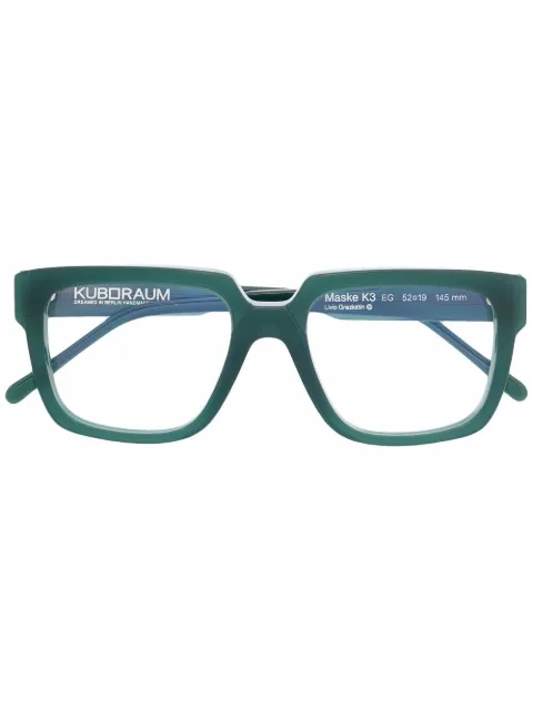 Kuboraum K3 square-frame glasses