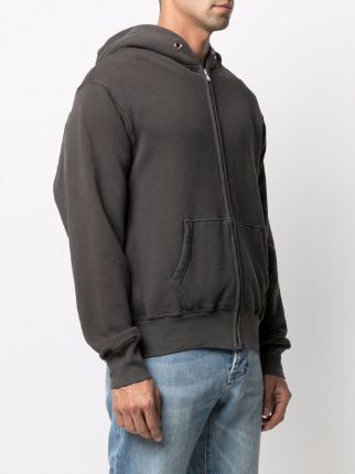 zipped-front cotton hoodie展示图