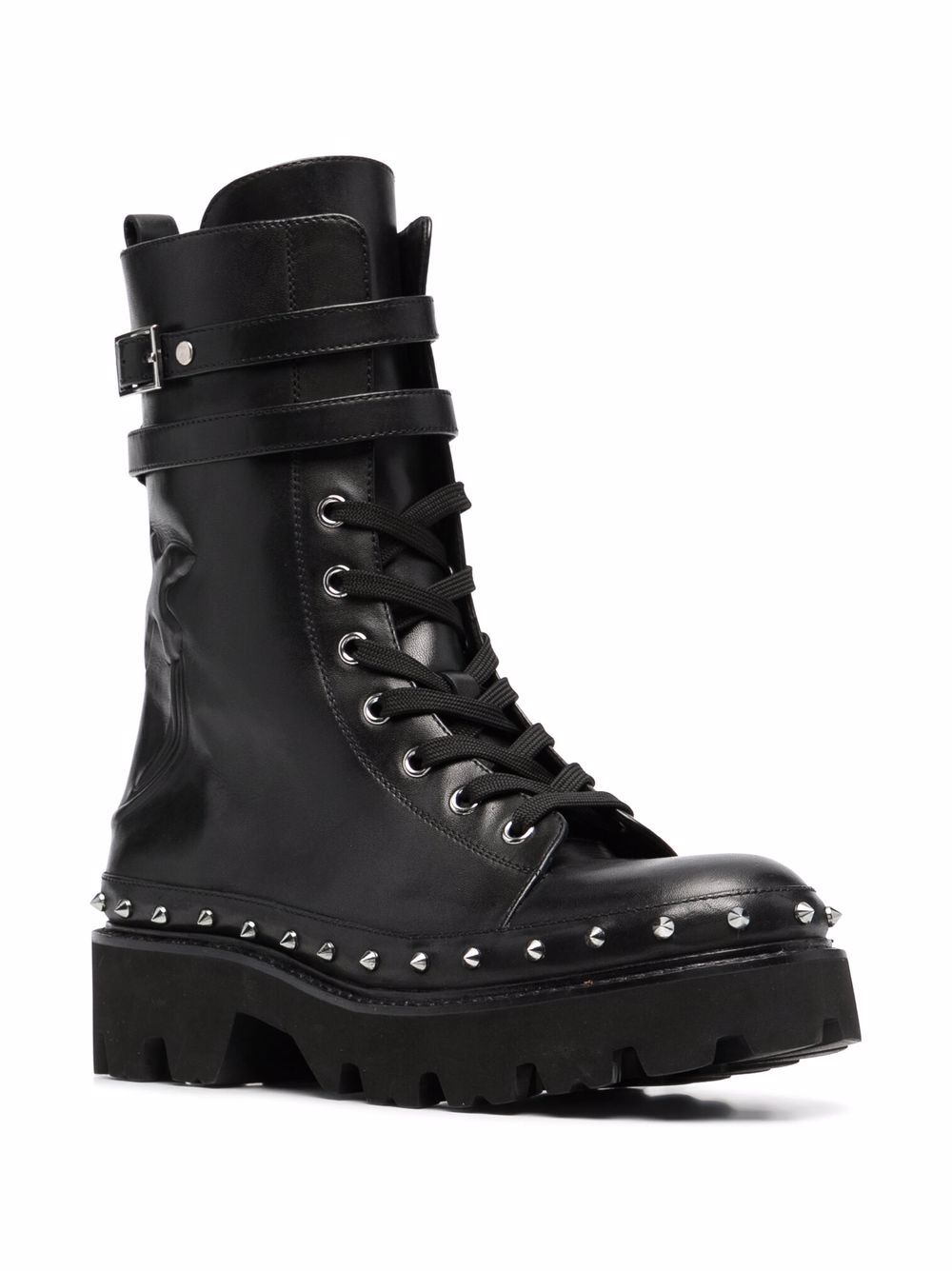 PINKO Love Birds Combat Boots - Farfetch