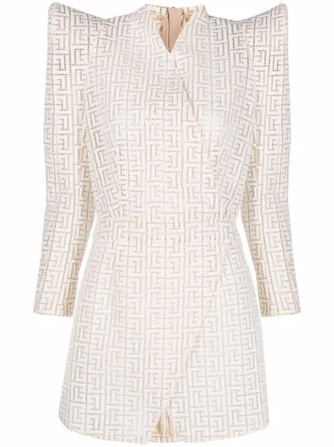 Balmain structured-shoulder minidress