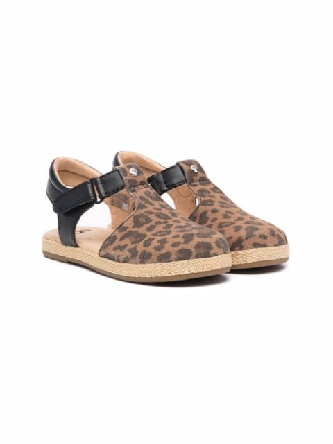 UGG Kids Emmery leopard sandals
