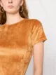 Baserange Camiseta mangas curtas de veludo