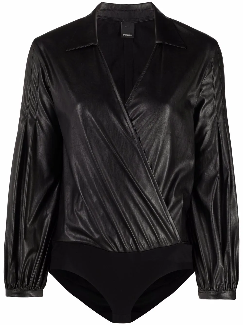 pinko 人造皮革裹身式连体紧身衣 图 1