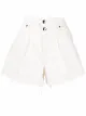 Image 1 of FRAME Mosaic denim flared shorts