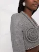 AREA Spiral Crystal Cup cropped blazer
