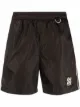 Image 1 of Low Brand logo-patch swim shorts