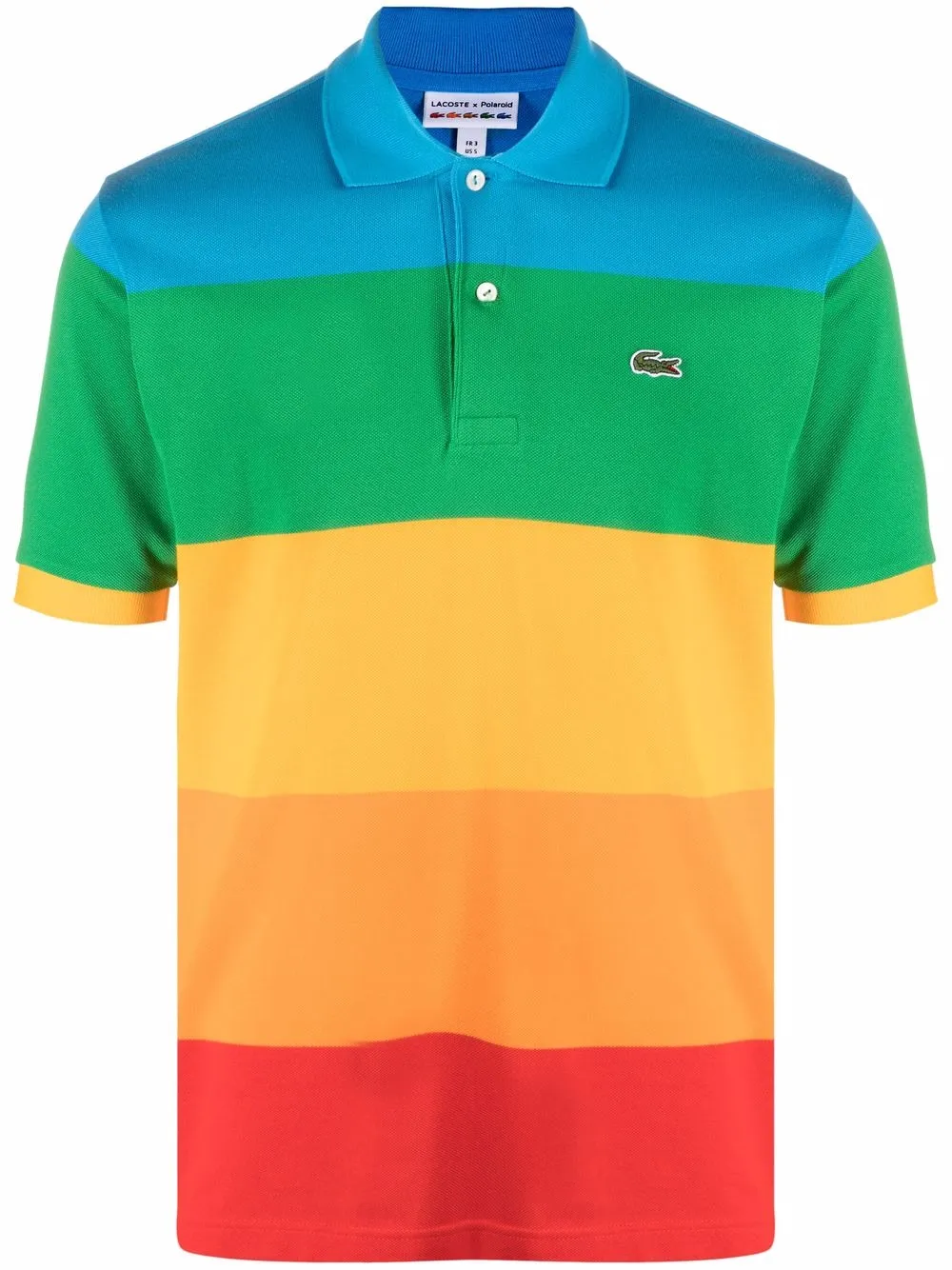 фото Lacoste полосатая рубашка поло в стиле колор-блок