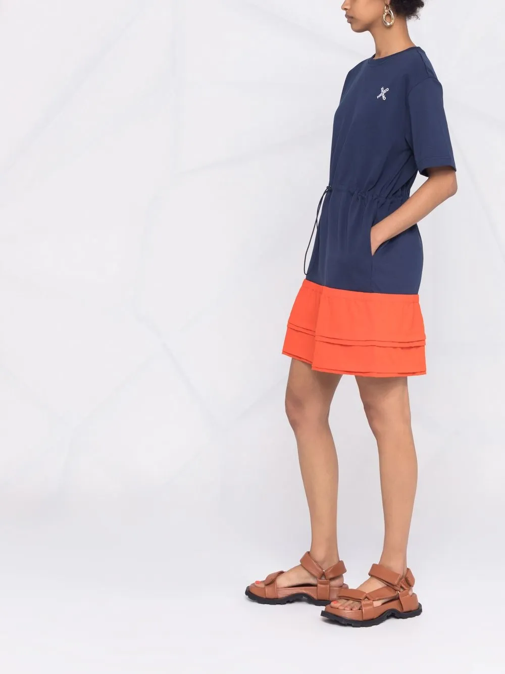 фото Kenzo платье-футболка в двух тонах