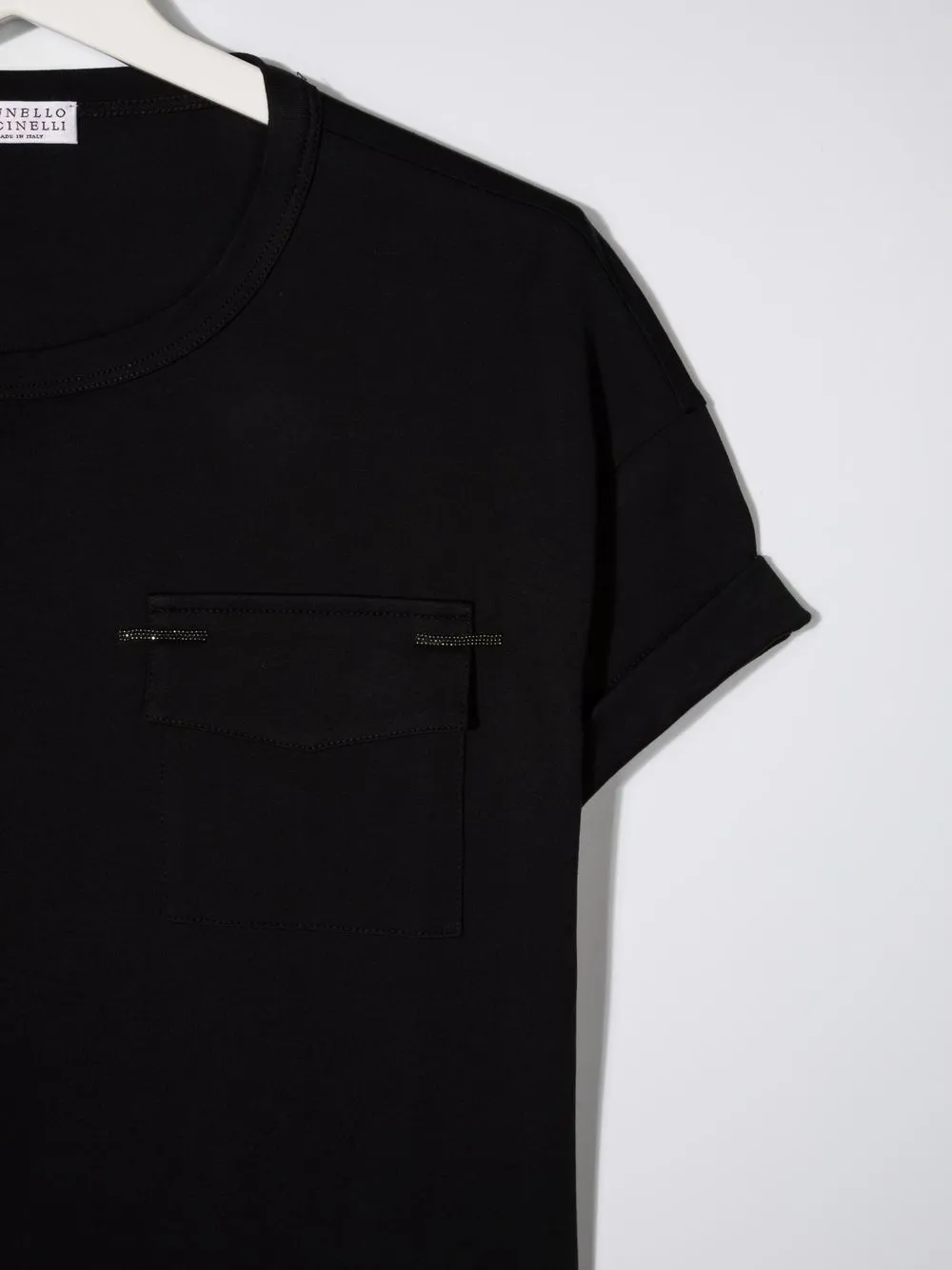 фото Brunello cucinelli kids футболка с нагрудным карманом