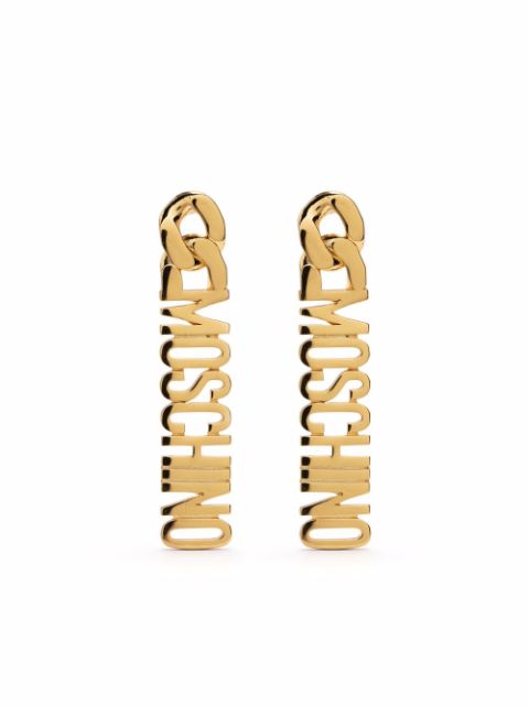 Moschino logo-lettering pendant earring