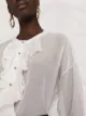 Nº21 ruffled collarless blouse