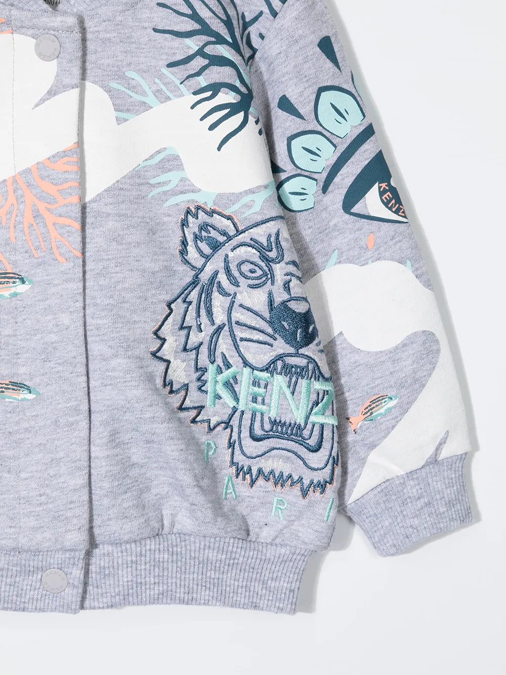 фото Kenzo kids толстовка с вышивкой tiger