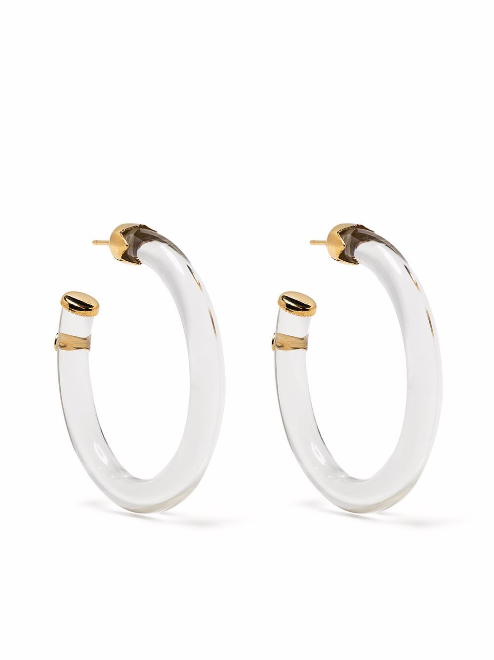 

Gas Bijoux Caftan hoop earrings - White