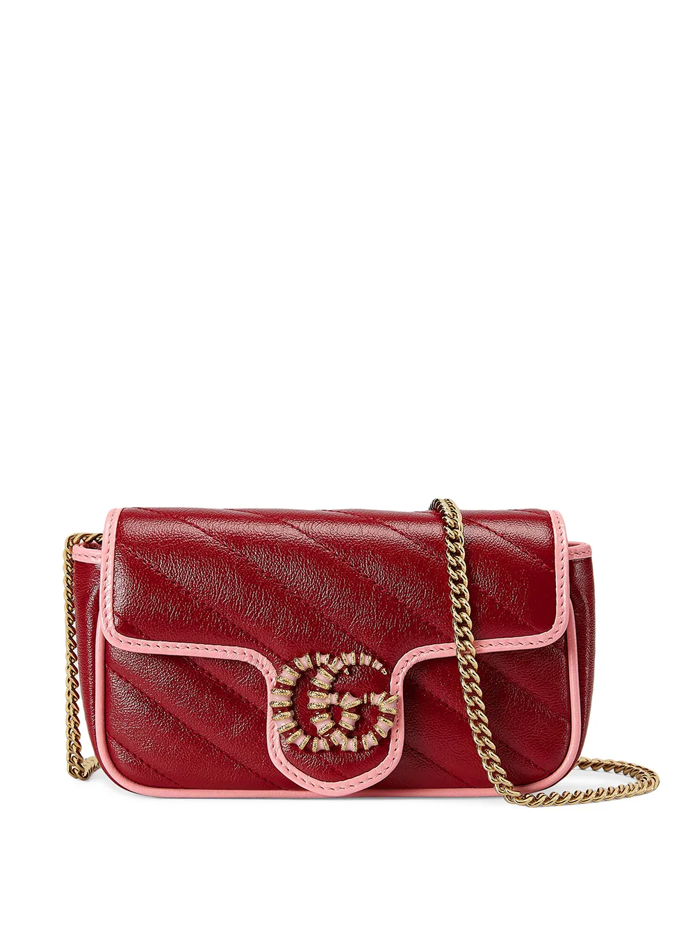 Gucci Super Mini Marmont Matelassé Bag in Red