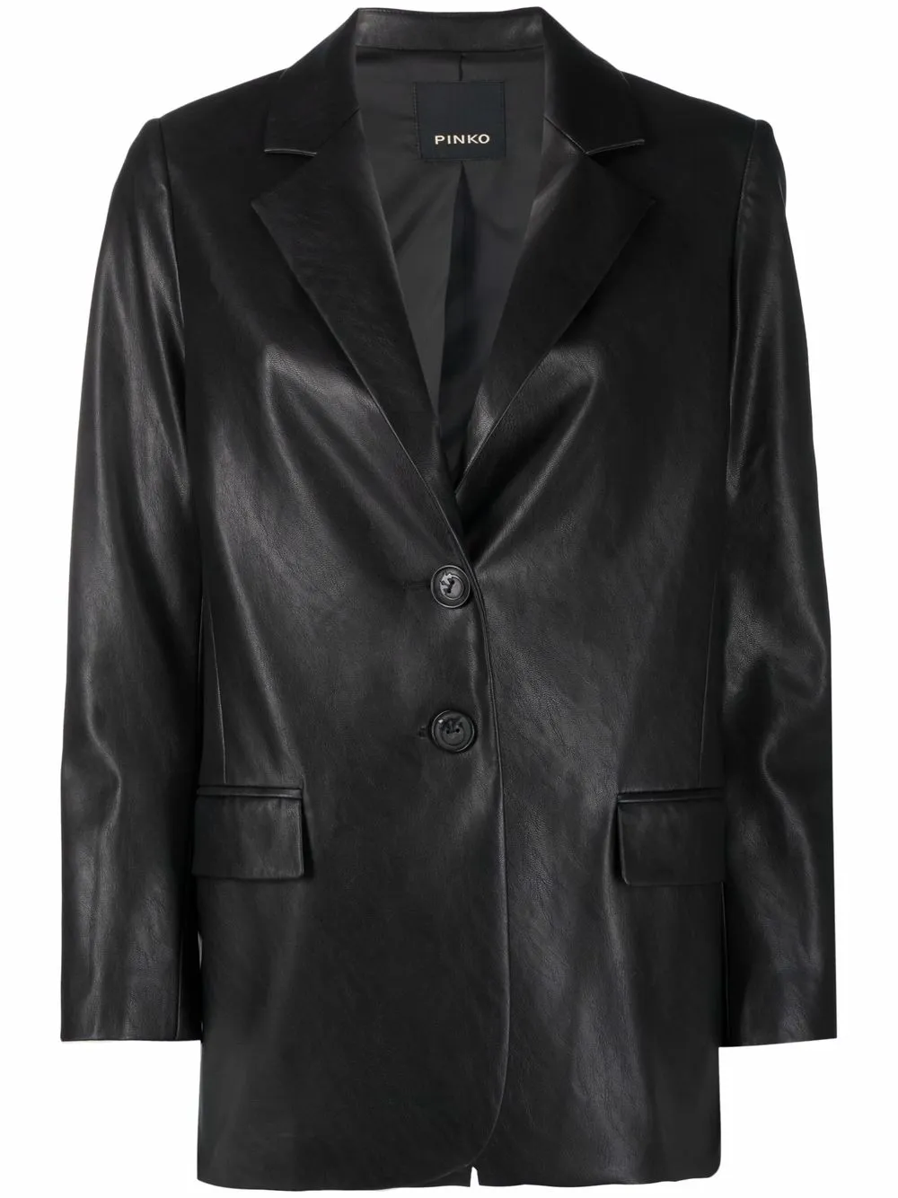 

PINKO long single-breasted blazer - Black