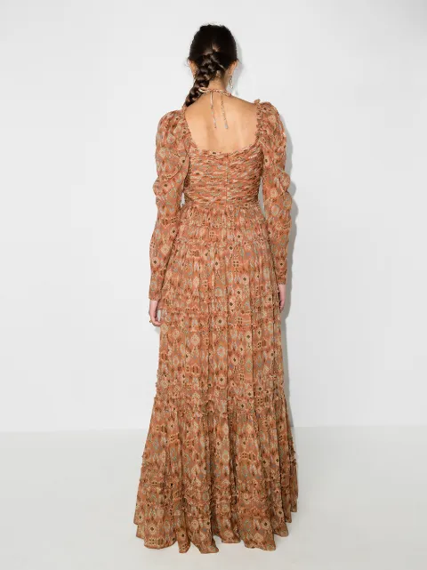 Shop Ulla Johnson Rabia printed silk 