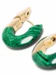 Bottega Veneta gold-plated silver malachite hoop earrings