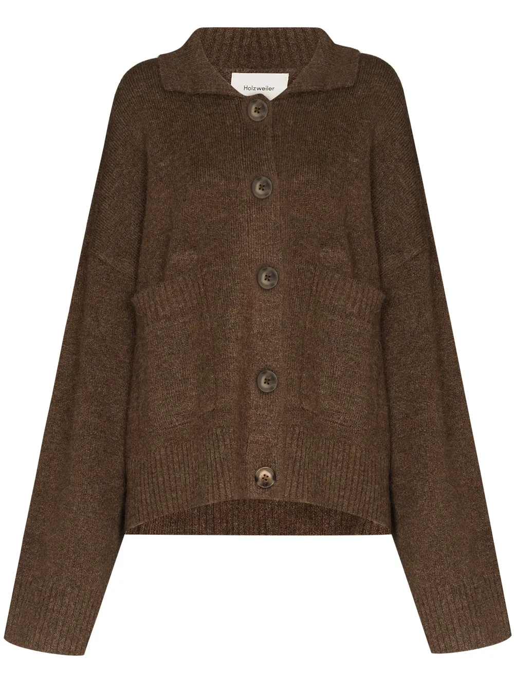 Holzweiler HOLZ TIRED KNT CARDI CN LS CRPPD PTCH PC