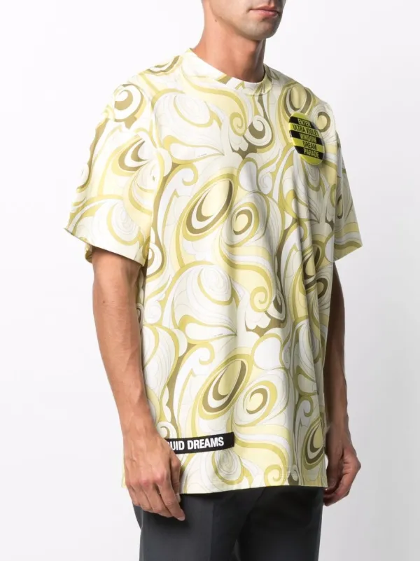 Raf Simons abstract-print T-shirt | Yellow | FARFETCH ZA