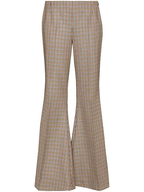 Stella McCartney houndstooth-pattern flared trousers