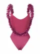 Image 2 of La Reveche Amira floral-trim swimsuit