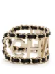 Chanel Pre-Owned logo cut-out chain-link cuff