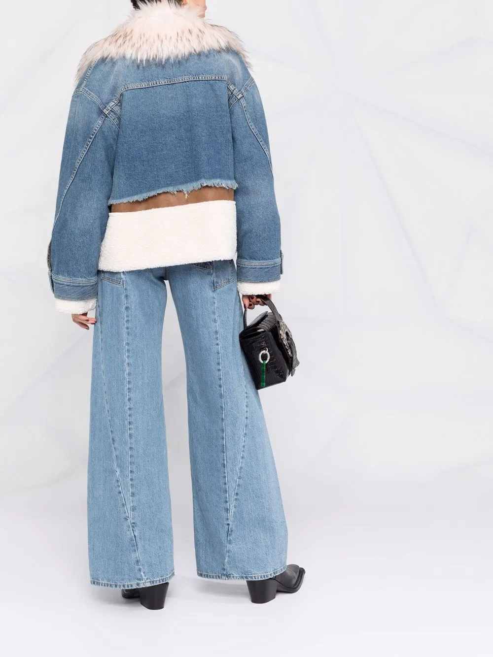 фото Pinko джинсовая куртка с мехом