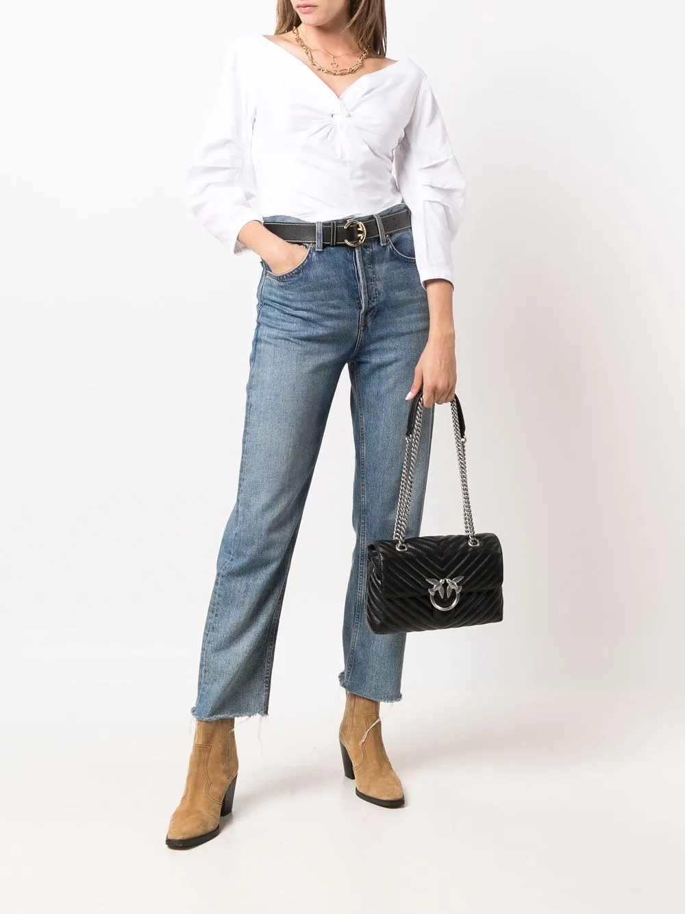 фото Pinko стеганая сумка-сэтчел