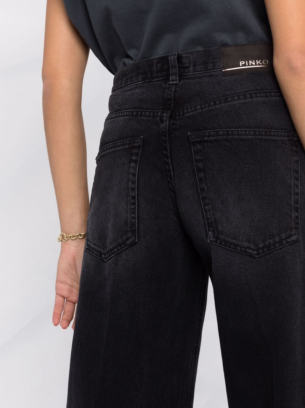фото Pinko широкие джинсы с завышенной талией