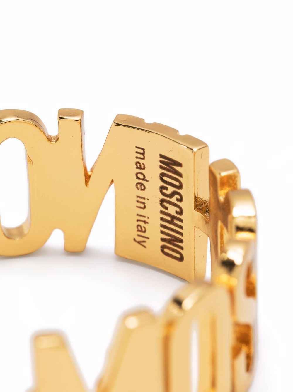 фото Moschino серьга-кольцо с логотипом