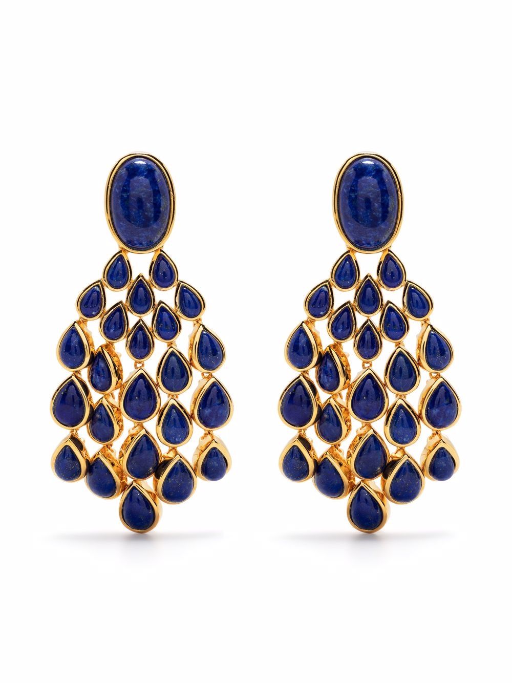 фото Aurelie bidermann серьги-клипсы lapis lazuli cherokee