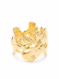 Aurelie Bidermann Tangerine leaf-detail ring - Gold
